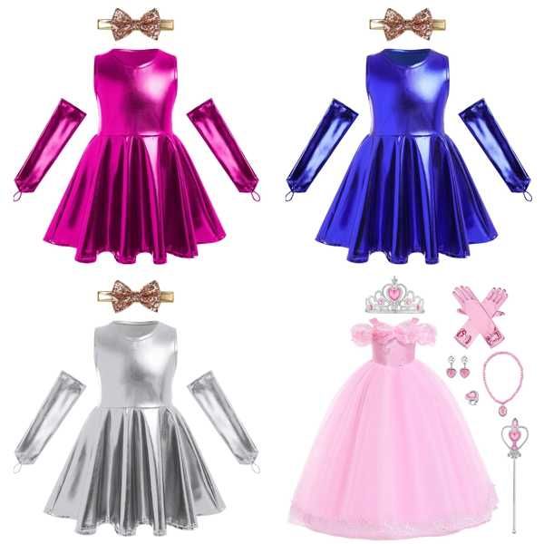 Sukienka na bal Glitter metaliczna OPASKA różne rozmiary od 90-110 cm