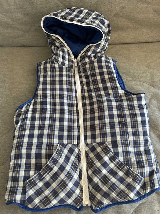 Kamizelka puchowa pikowana damska z kapturem Bezrękawnik Zara 36 S