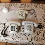 telefon stacjonarny z epoki PRL zestaw 3 sztuki