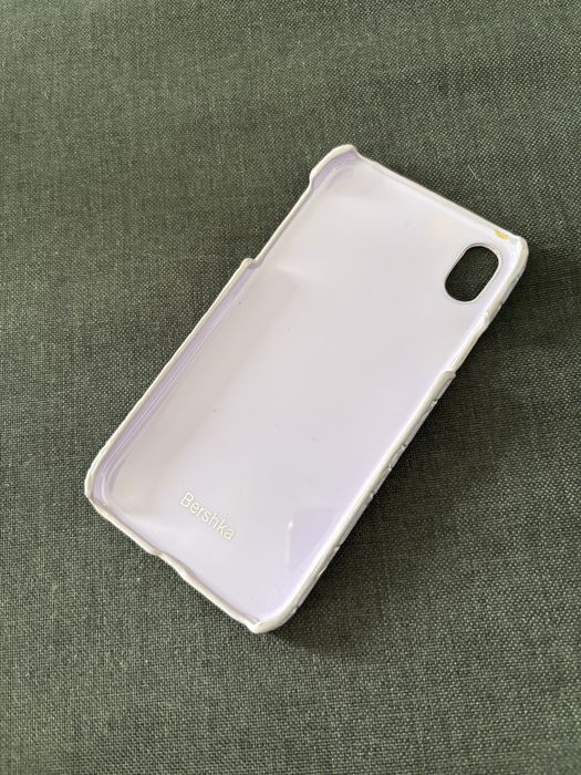 Obudowa etui case iPhone XR wąż skóra węża fioletowe Bershka