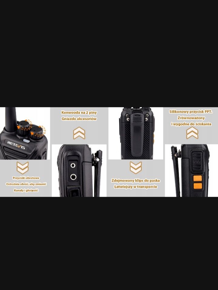 Retevis RT27 krótkofalówka Radiotelefon, 16 Kanałów , PMR446, Ctcss/Dc