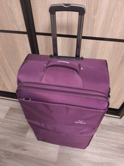 Чемодан гигант для путешествий, чемодан на колесах з тканини фірмовий