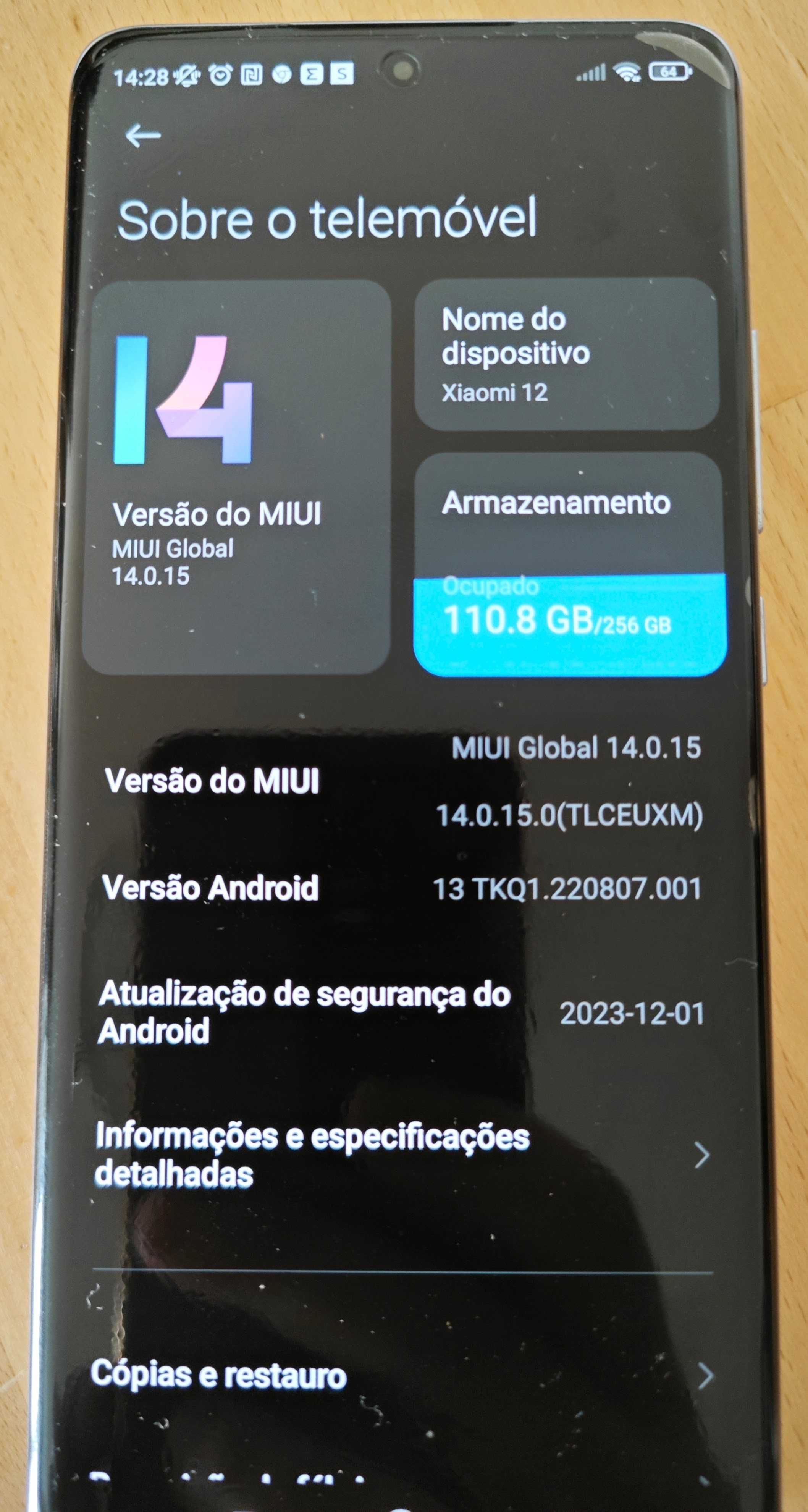 Xiaomi 12 8gb 256