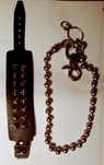 Conjunto de pulseira e corrente, punk