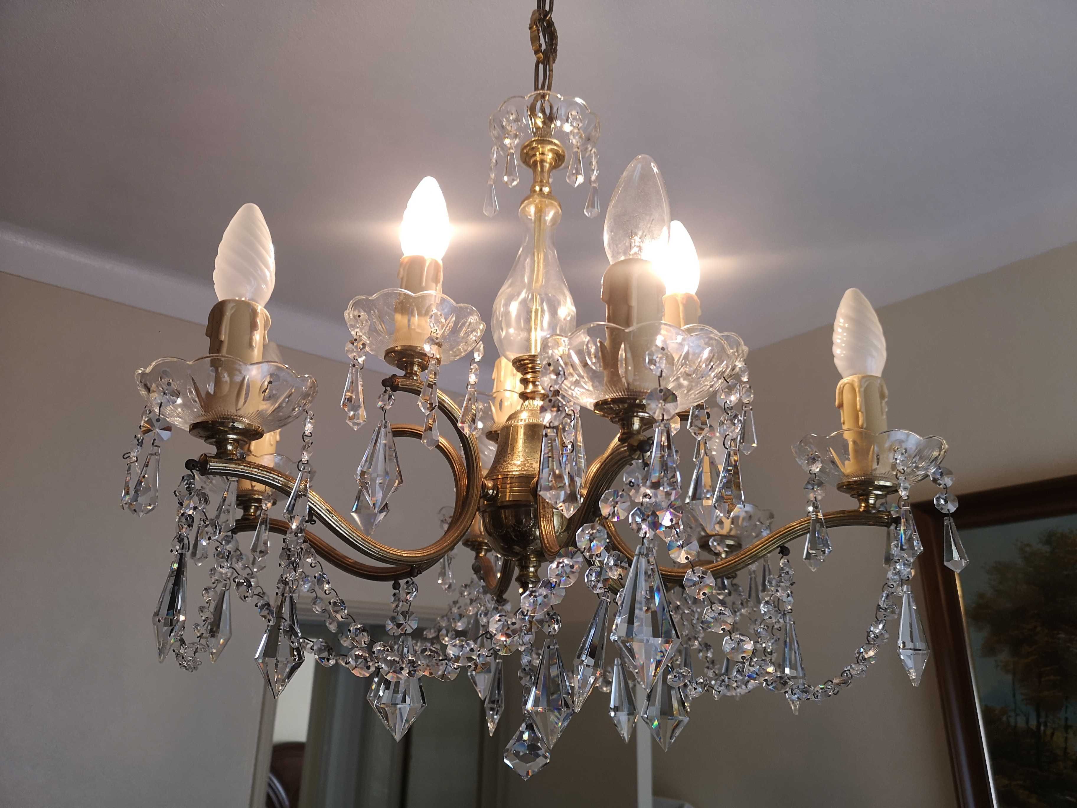 Candeeiro lustre de cristal