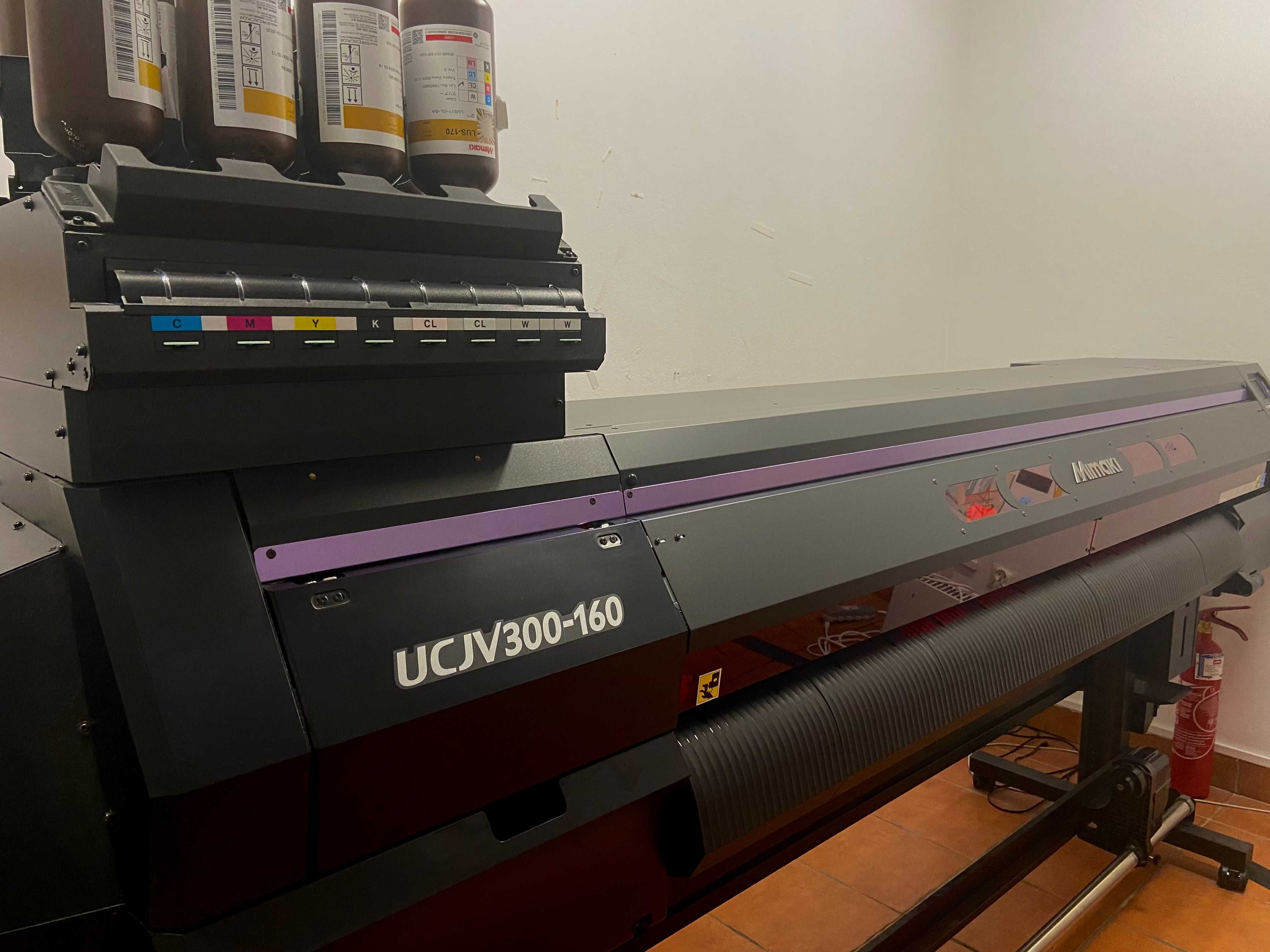 Mimaki UCJV300-160 Ploter UV, CMYKWWCLCL, druk białym kolorem