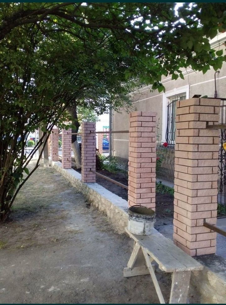 Мур Пліт Забор Огорожа Підпірна Стіна Камінь Цегла Блок Під розшивку
