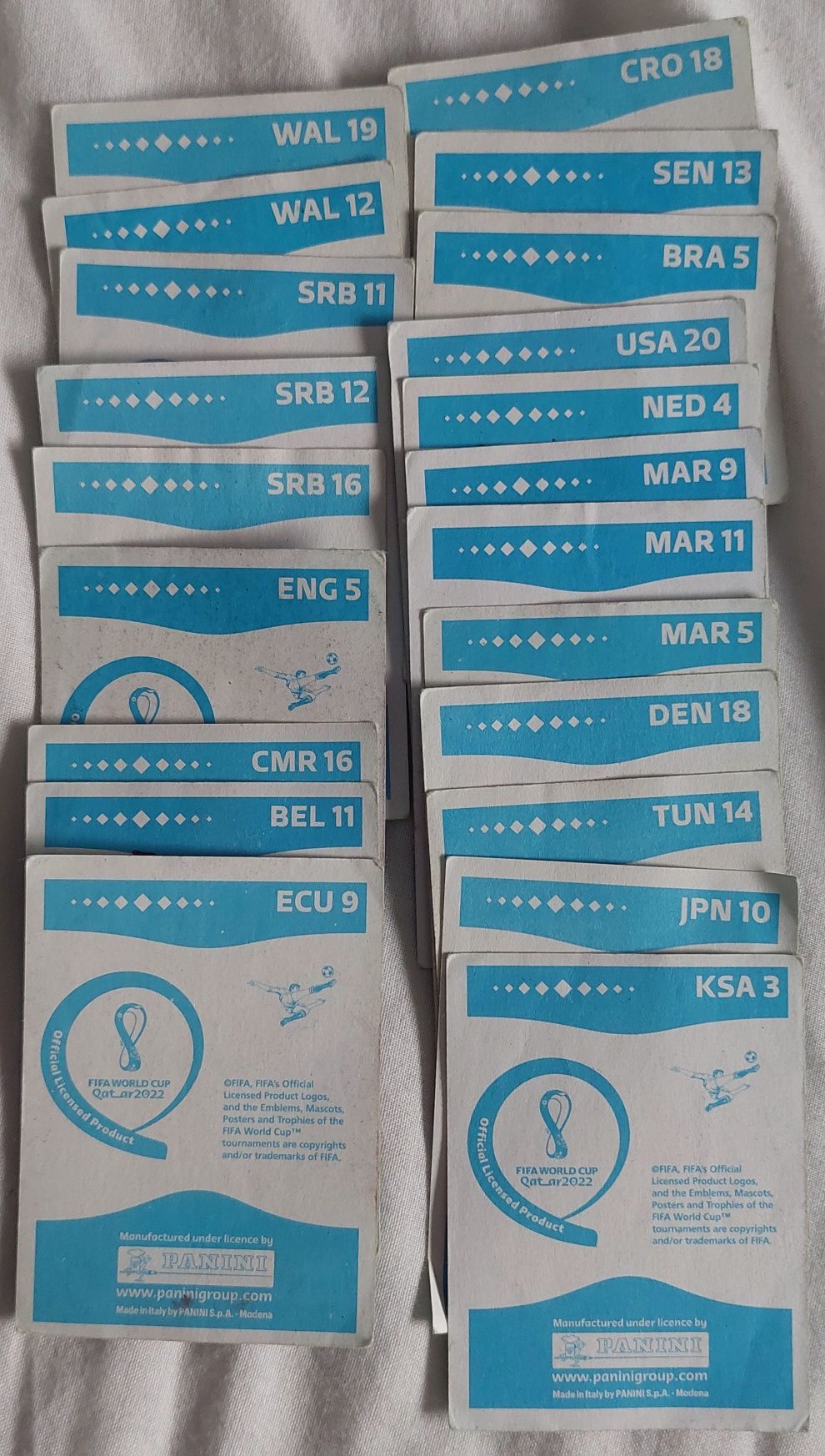 Cromos Mundial Qatar Panini últimos 21 cromos
