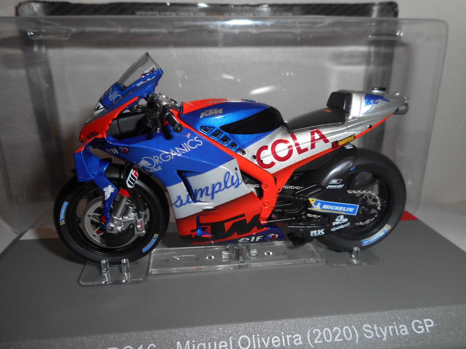 Miniatura da Moto Miguel Oliveira KTM MotoGP 2020 e 2021 1/18