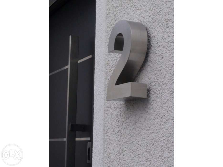 Números residenciais de Inox - Nr. 2 em 3D para Portas ou Entradas