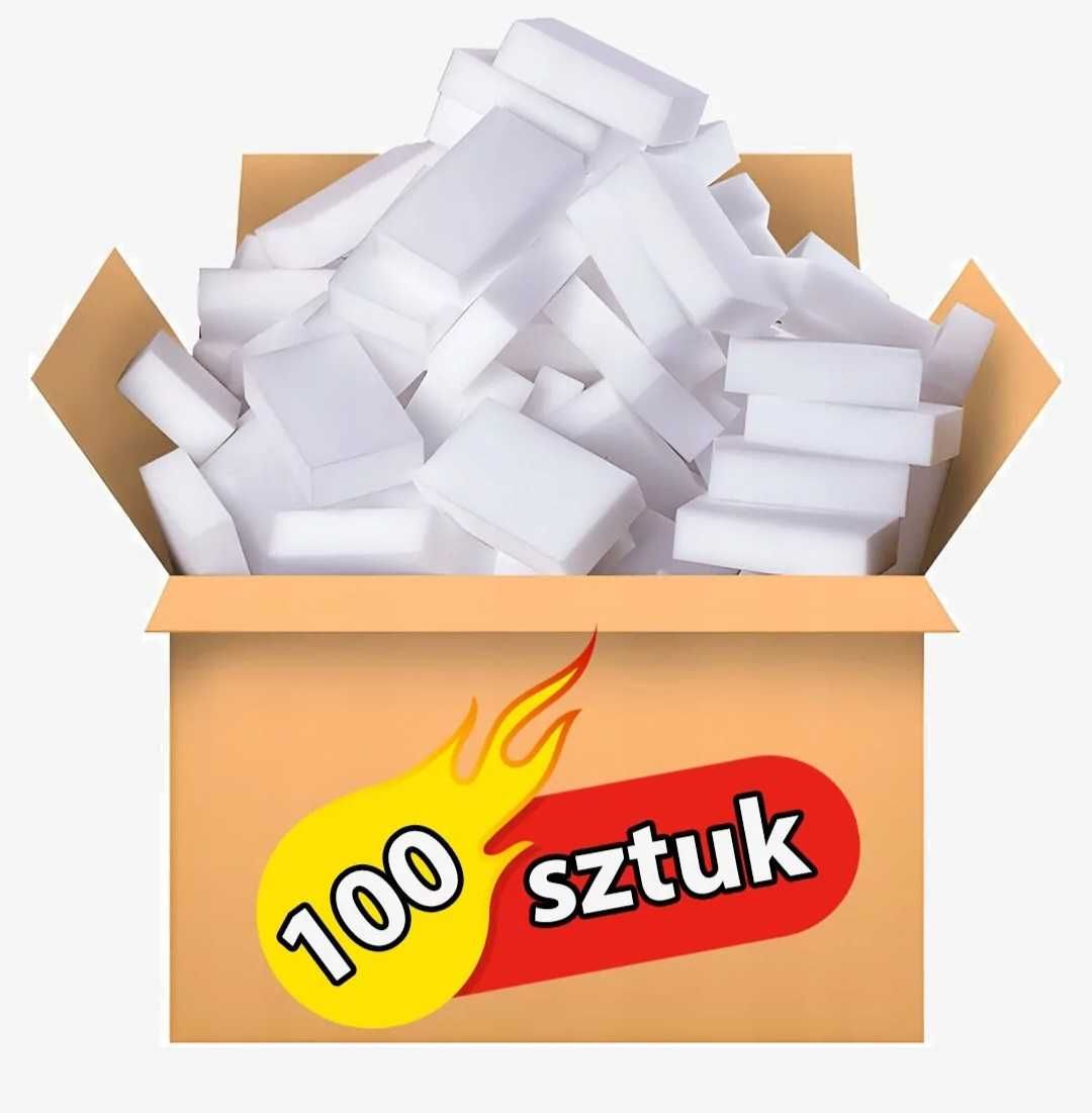 100 sztuk magiczne gąbki 10x6x2