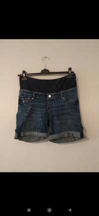 Krótkie jeansowe spodenki ciążowe roz. 40 Denim Shorts Low Rib Mama