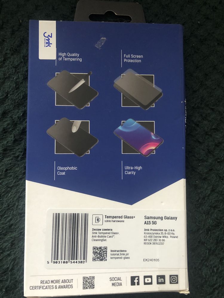 MK3 szkło hartowane Samsung A15 5G