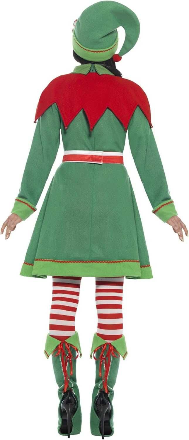 Smiffys Strój Przebranie Deluxe Miss Elf Zielony + Dodatki Rozm. S