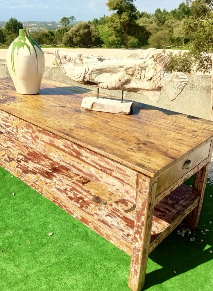 Mesa Antiga Original Restaurada