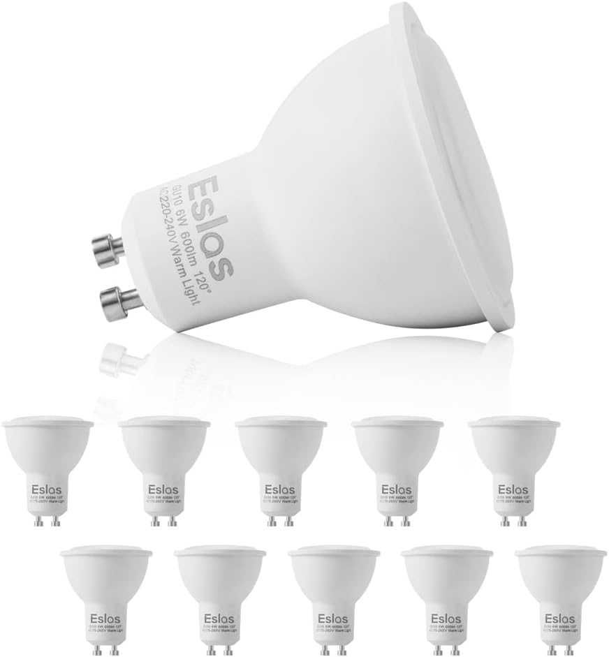 Żarówki LED GU10 6W 10szt./ 3000K, 600LM