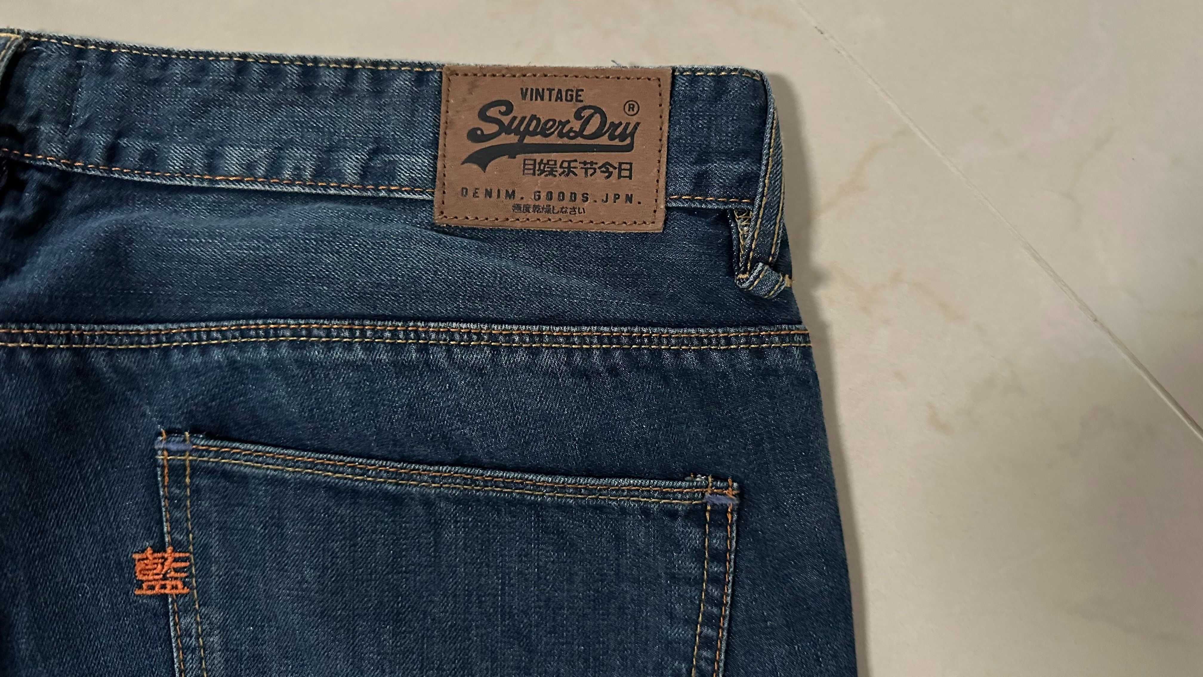 Superdry Slim 36/34 Spodnie Piękne