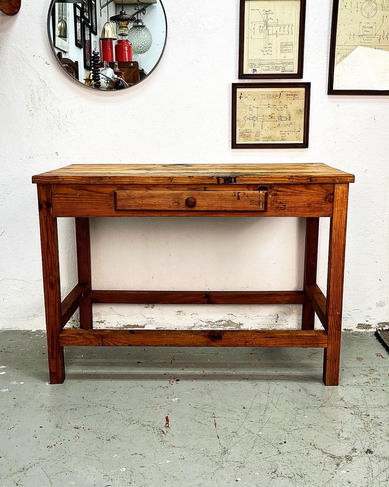 Mesa de apoio rústica