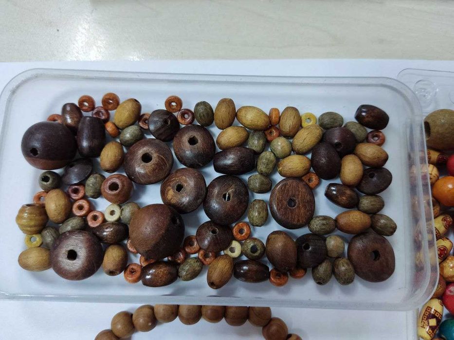 Набор для творчества создания украшений деревянные бусины дерево