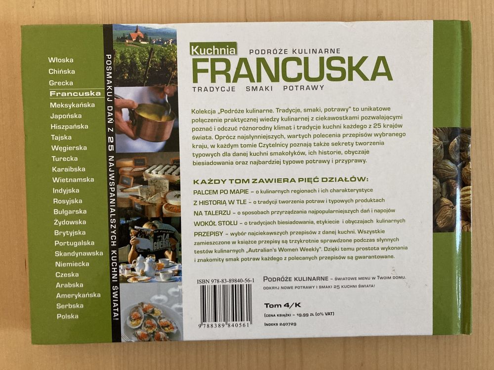 Kuchnia Francuska podróże kulinarne książka kucharska Rzeczpospolita