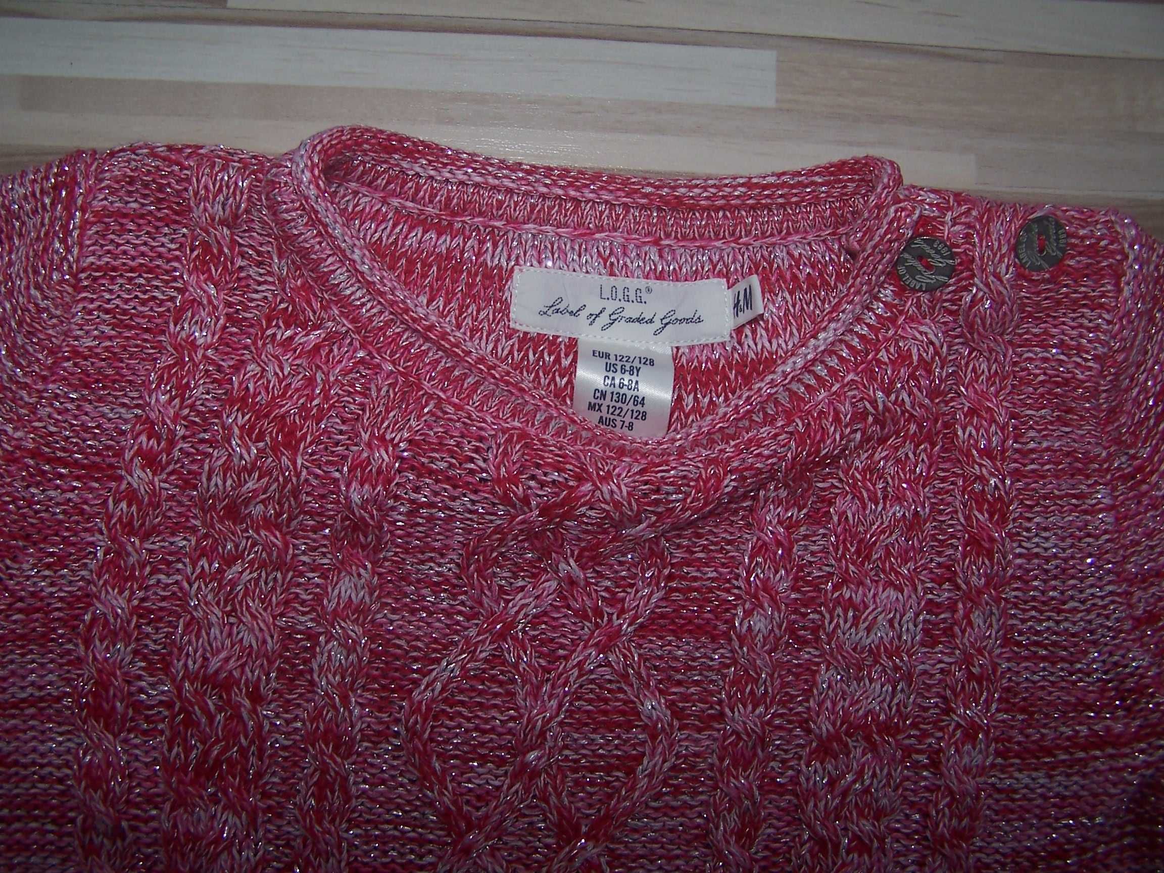 Sweter świąteczny H&M 122 / 128