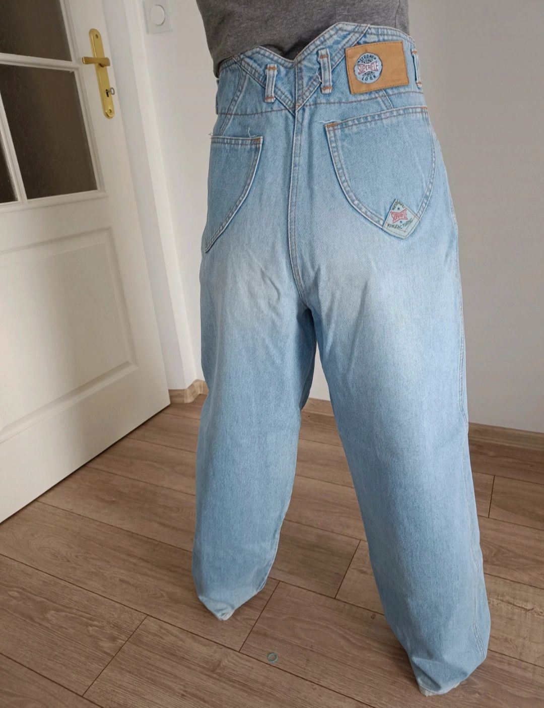 Vintage trade superifle mark denim jeansy proste szerokie 36 S