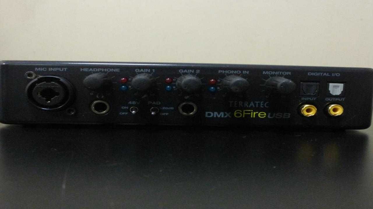 Terratec Placa Som Profissional USB Externa Estúdio Em Casa 24 Bit