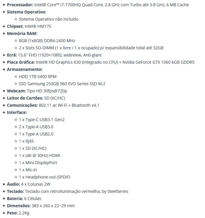 Msi GL62MVR 7RFX-1234xpt