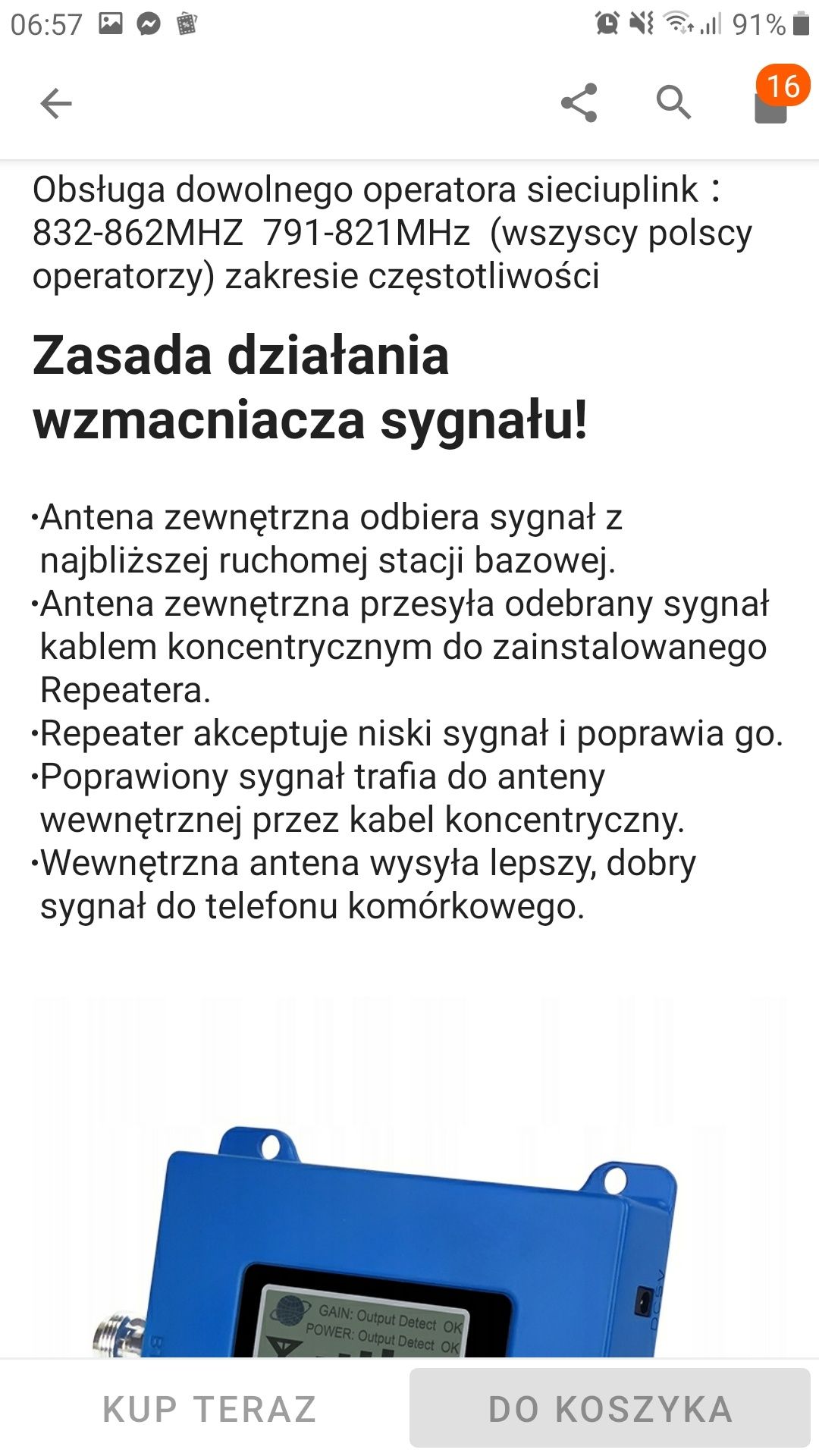 Antena zasięg nowa