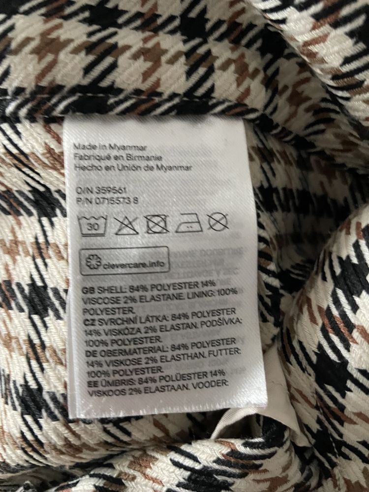 Spodnie kuloty w kratę H&M r. 36