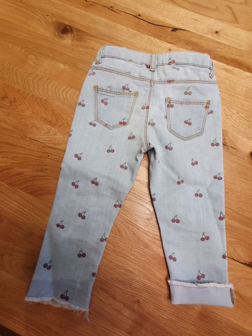 Zara spodnnie jeans i bluza 98