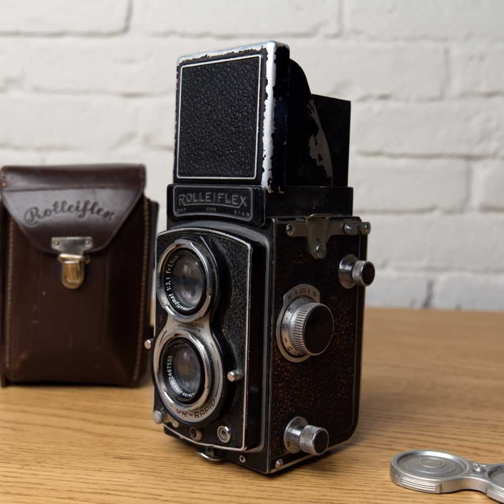 aparat fotograficzny Rollei Rolleiflex T obiektyw Tessar antyk/vintage
