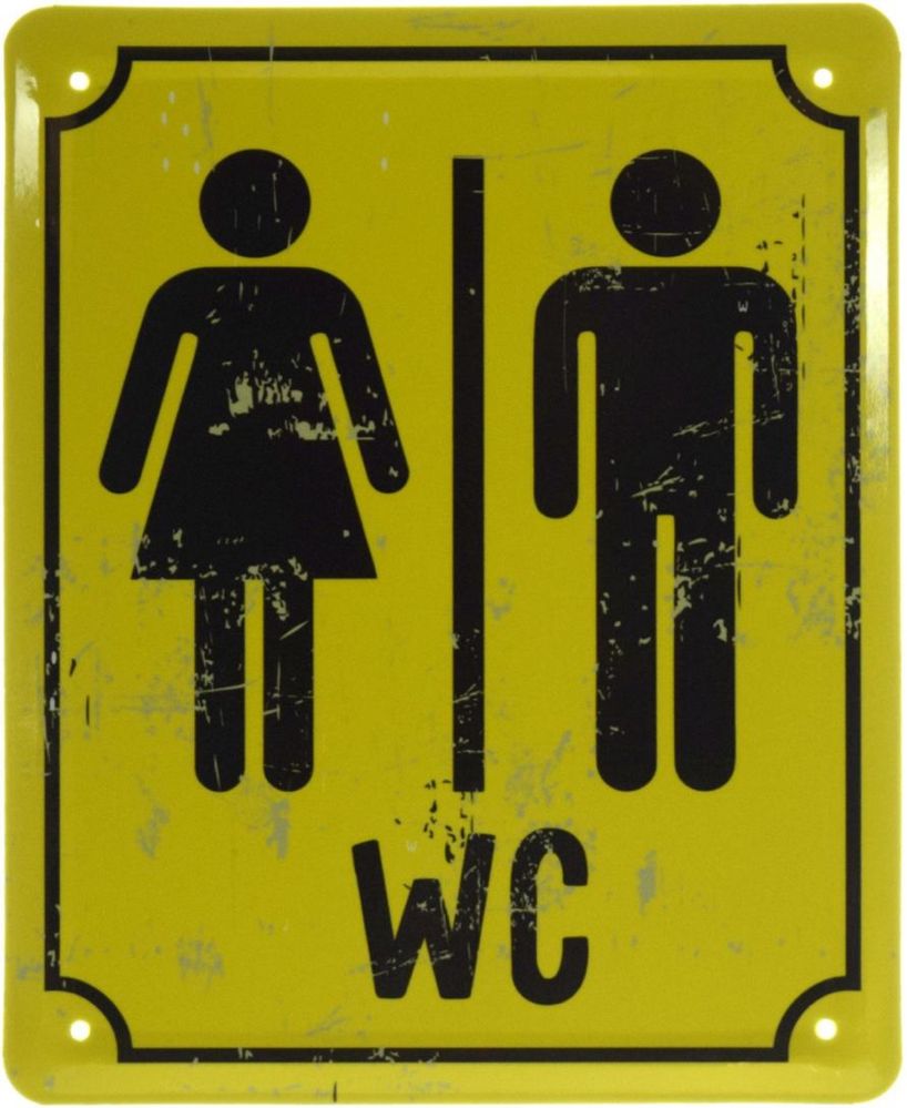 Металева табличка «Туалет», «WC»