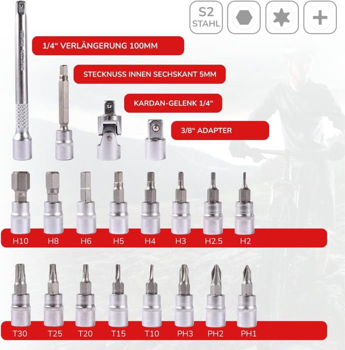 Набір динамометричних ключів динамометричний ключ  1/4 дюйми 5-30 Nm