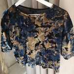 Elegancki aksamitny crop top oversize Topshop rozmiar 36