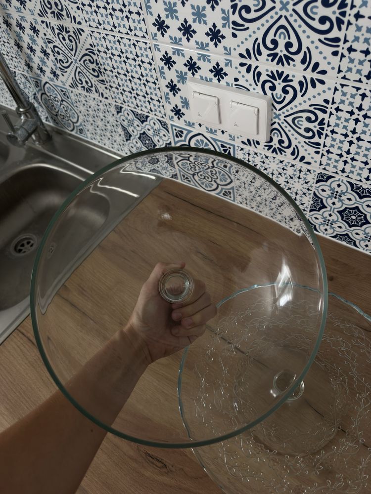 OKAZJA Nowa szklana patera Ikea Brollop