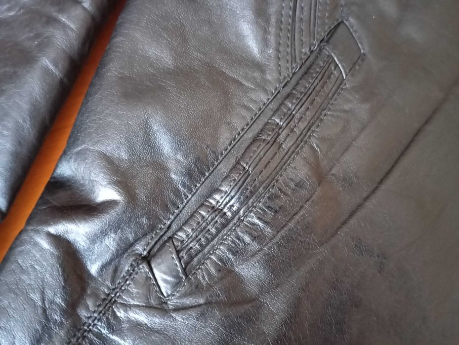 Чоловіча натуральна шкіряна куртка