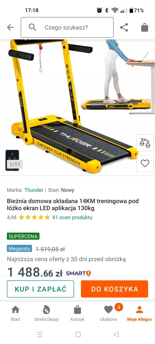 Bieżnia Race Gold THUNDER