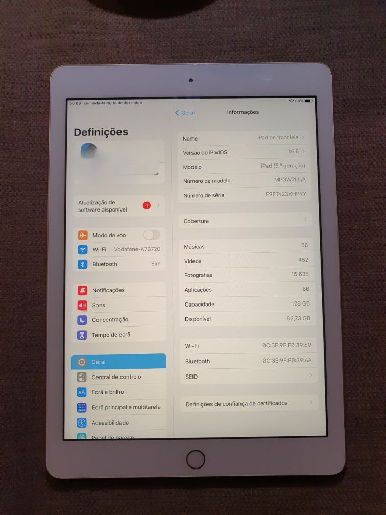 Ipad 5ª Geração Dourado - 128GB