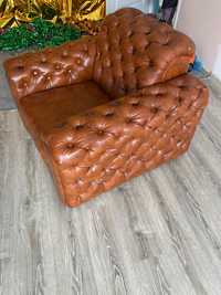 Крісло коричневе, каретна стяжка.