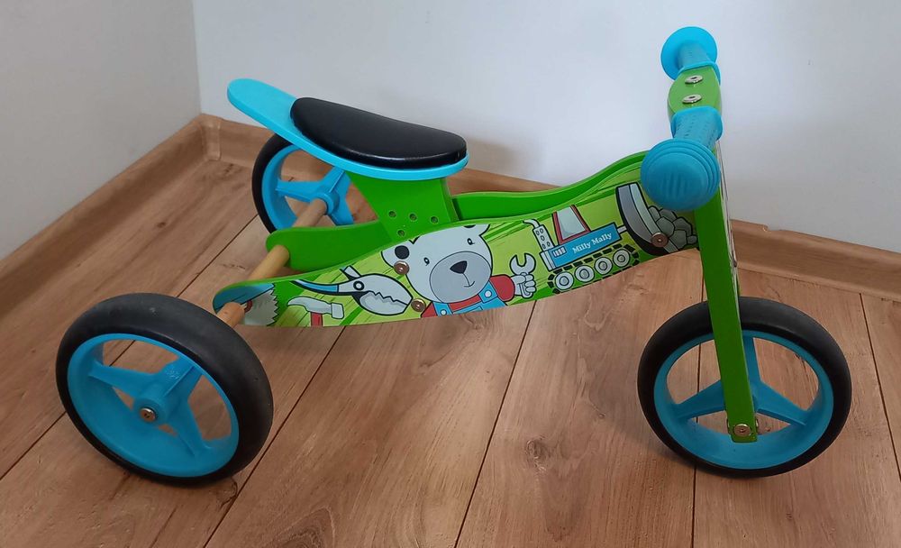 Rowerek dziecięcy drewniany 3 kołowy, 2 kołowy 12-36 miesiecy