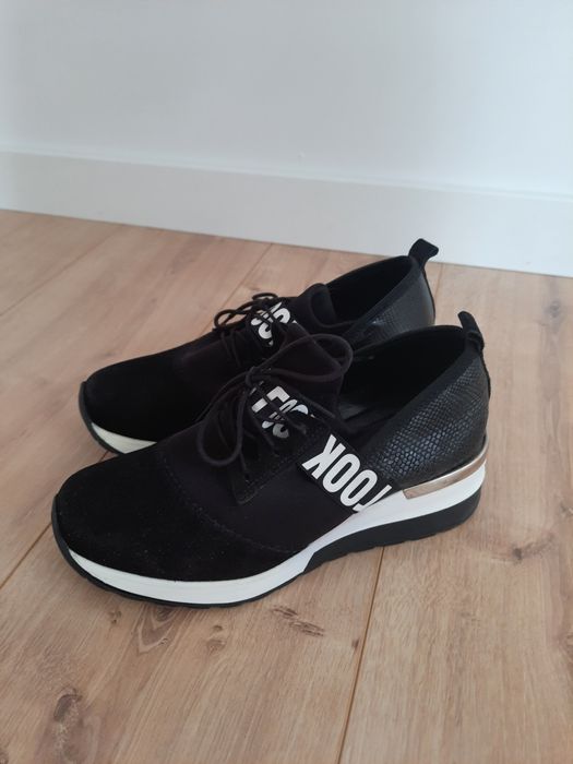 Skórzane Sneakersy LOOK VINCEZA - czarne rozm.37