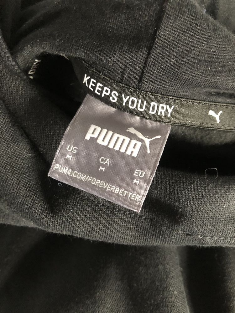 Bluza z kapturem kangurka męska czarna PUMA