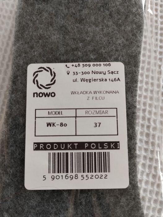 Wkładki filcowe do butów