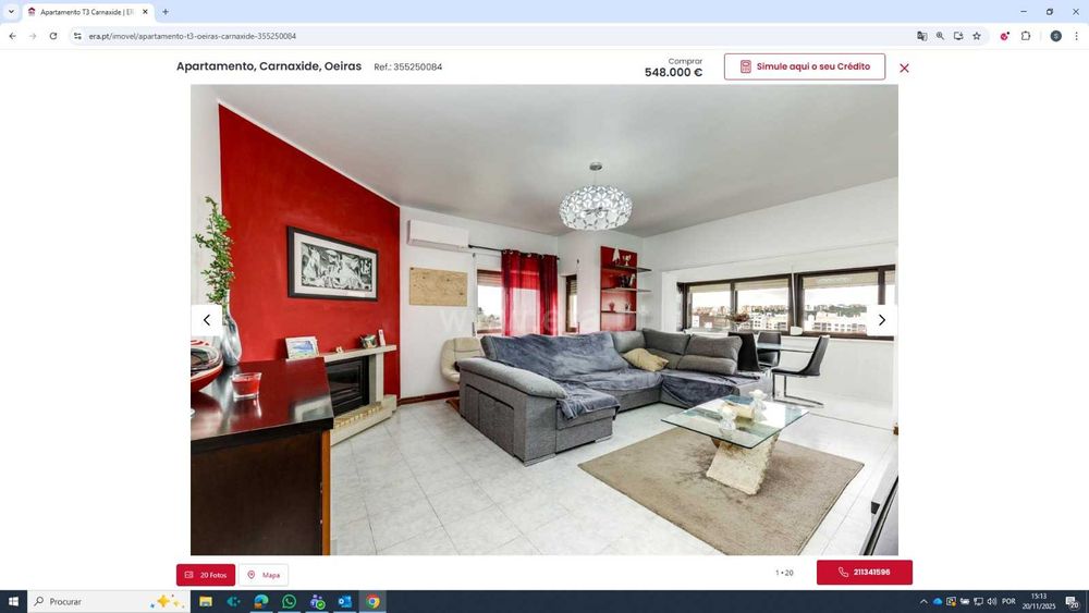 Apartamento T3 em Carnaxide