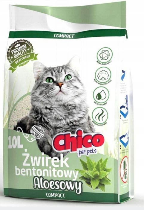 CHICO Żwirek Bentonitowy Compact Aloesowy 10L