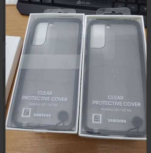 Оригинальный чехол Samsung S21 Clear Protective Cover SM-G991 Black