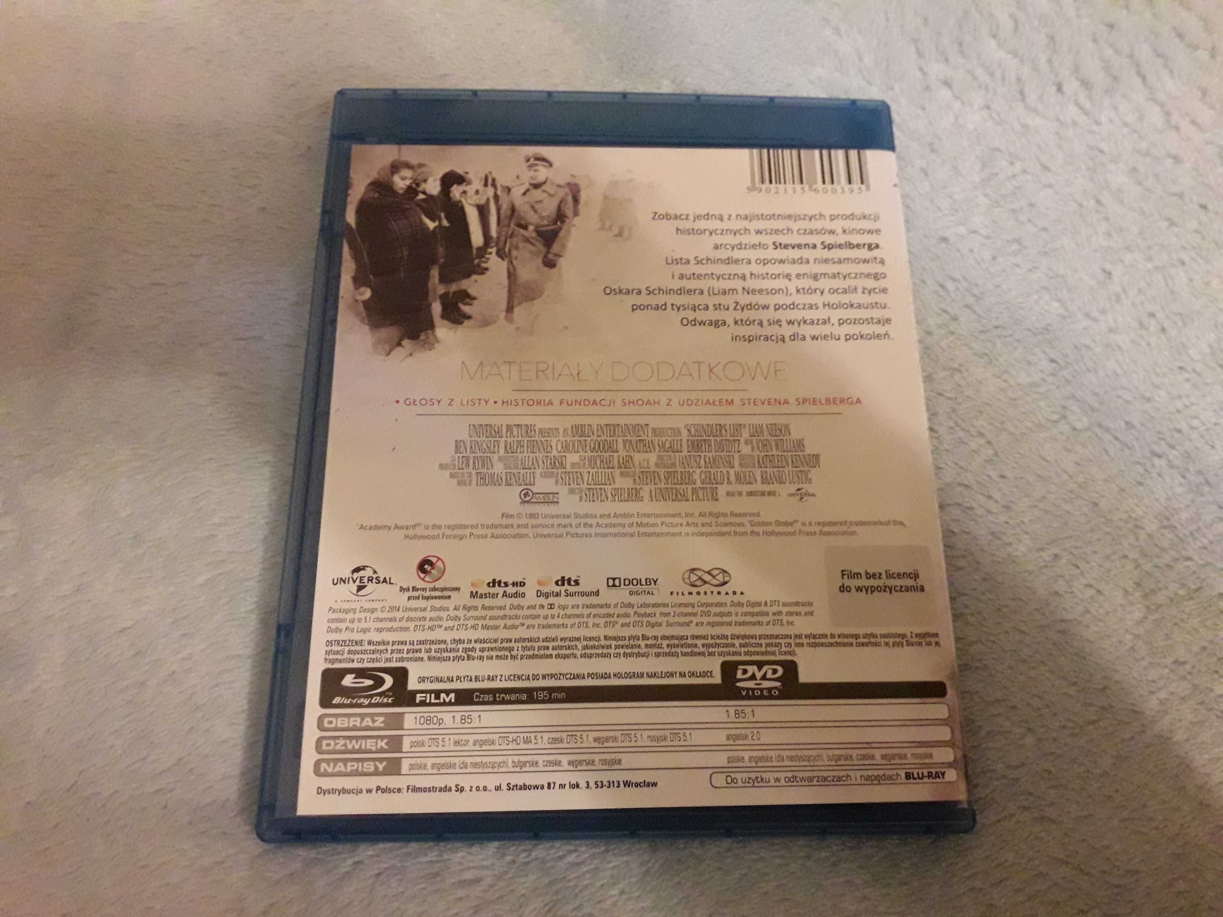 Lista Schindlera blu-ray wydanie 2-płytowe lektor Pl