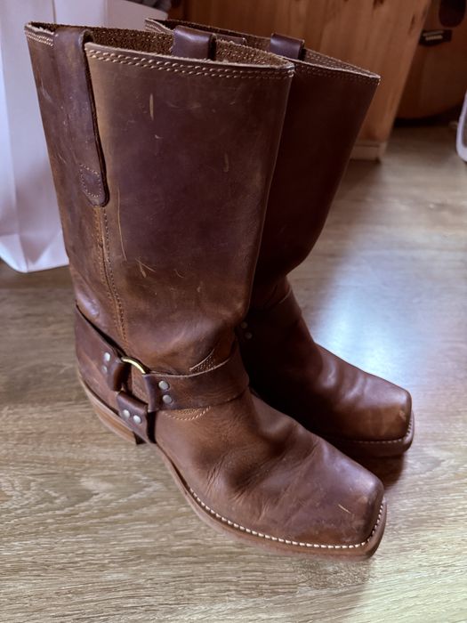 Шкіряні байкерські чоботи, 42 розмір