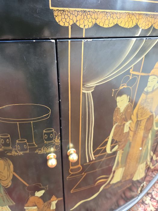 Chińska malowana komódka orientalna 100 cm #2037 Stylowy Węgrów